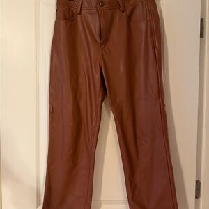 Women's Brown Leather Pants